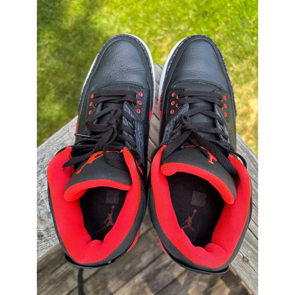 Jordan‎ 3 Retro Crimson Black Bright Crimson Canyon Purple 136064-005 Mens 13